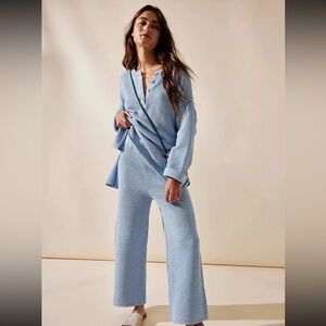 Free People Hailee Sweater Set - Soft Heather Blue S